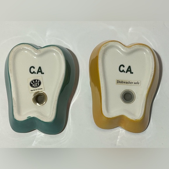 Clay Art Flip Flop Salt Pepper Shakers Floral Bright Summertime - Picture 8 of 11